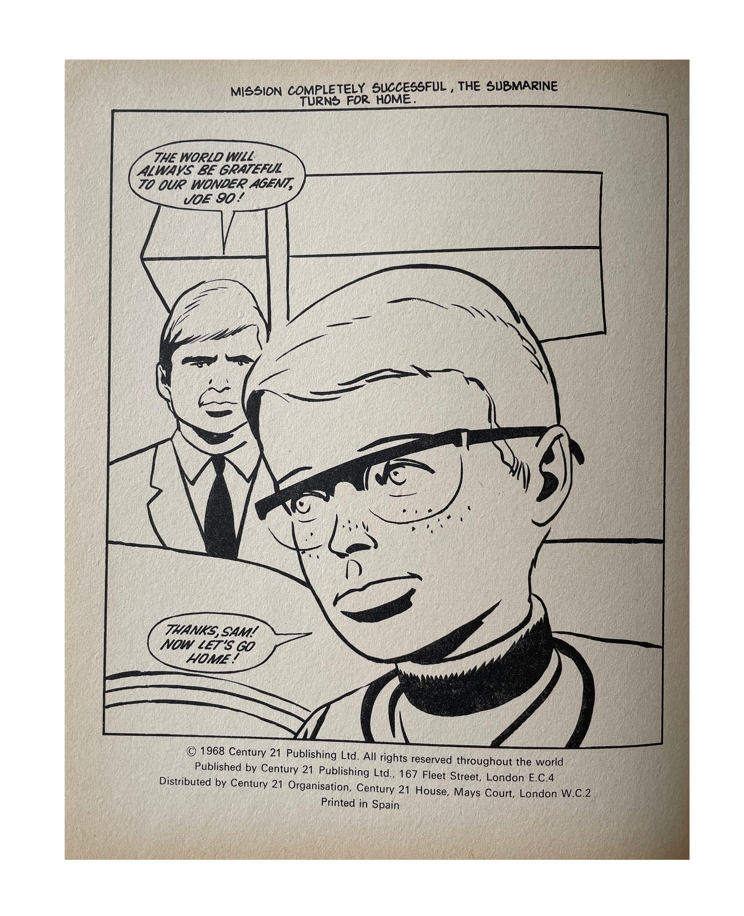 Vintage Gerry Andersons 1968 Ultra Rare Joe 90 Painting Story Book J1- As Seen In The Television Series - Century 21 Publishing - Shop Stock Room Find