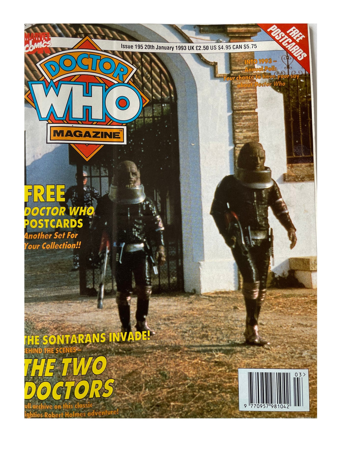 Vintage BBC Doctor Who Magazine Issue Number 195 20th January 1993 - Shop Stock Room Find