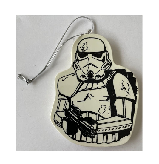 Vintage Star Wars 2005 Stormtrooer Gift Tag Tree Decoration Hard Plastic - Festive Season - Christmas - Shop Stock Room Find