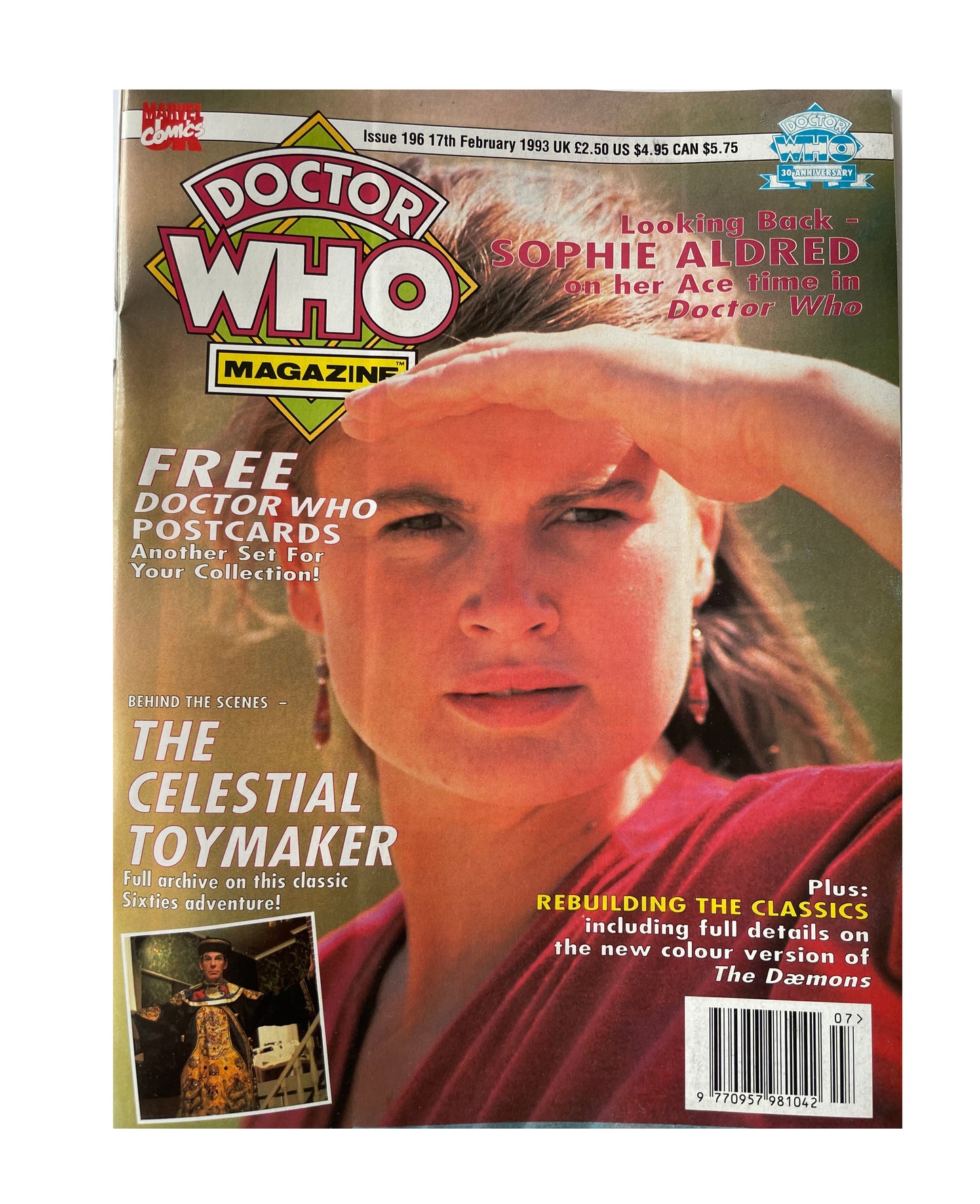 Vintage BBC Doctor Dr Who Magazine Issue Number 196 17th February 1993 - Shop Stock Room Find