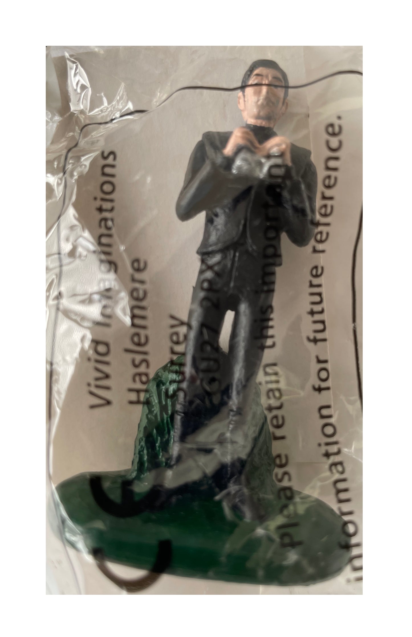 Vintage 2005 Gerry Andersons Captain Scarlet And The Mysterons Captain Black 2.5 Inch Collectable Action Figure - Factory Sealed Shop Stock Room Find