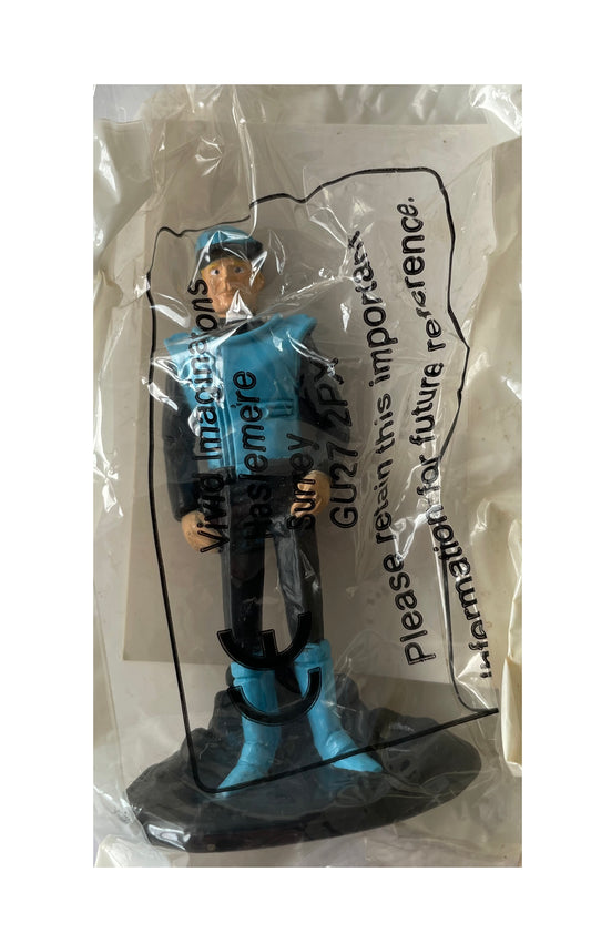 Vintage 2005 Gerry Andersons Captain Scarlet And The Mysterons Captain Blue 2.5 Inch Collectable Action Figure - Factory Sealed Shop Stock Room Find