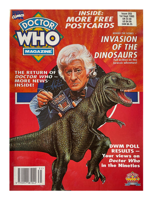 Vintage BBC Doctor Dr Who Magazine Issue Number 203 1st September 1993 - With Free Postcards - Shop Stock Room Find