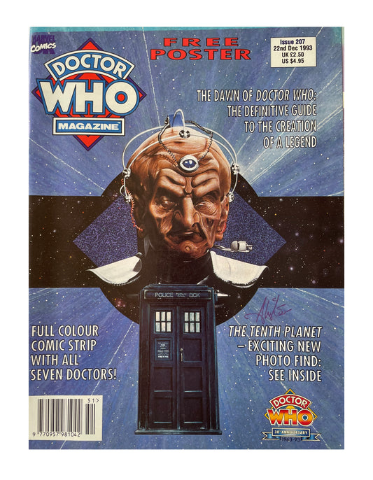 Vintage BBC Doctor Dr Who Magazine Issue Number 207 22nd December 1993 - With Free Poster - Shop Stock Room Find