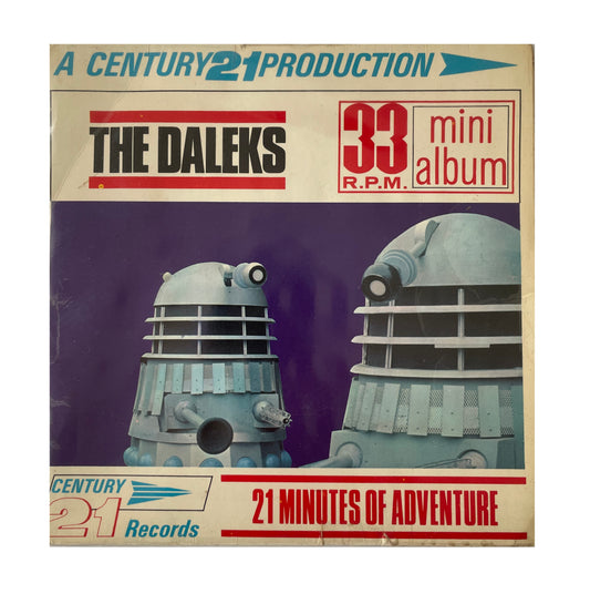 Vintage 1966 - A Century 21 Production - Doctor Dr Who The Daleks - 33RPM Mini Album - 21 Minutes Of Adventure Vinyl Record