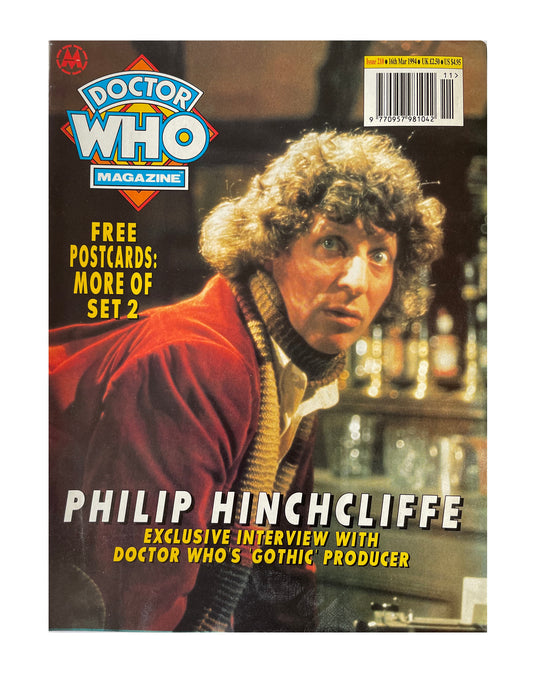 Vintage BBC Doctor Dr Who Magazine Issue Number 210 16th March 1994 - With Free Postcards - Shop Stock Room Find