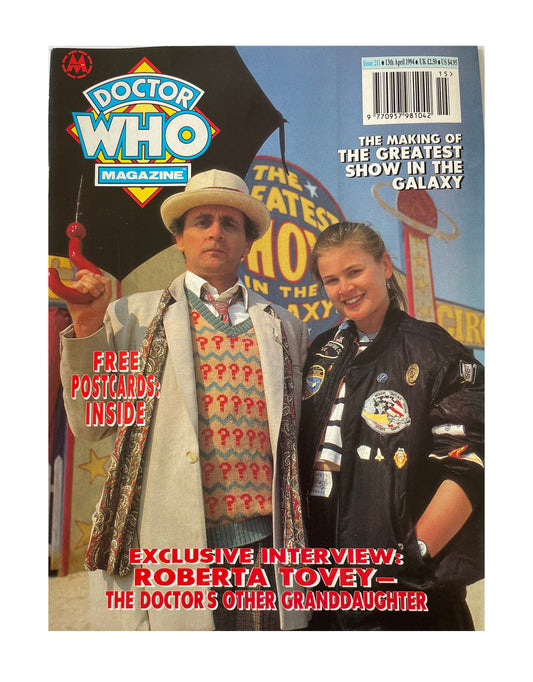 Vintage BBC Doctor Dr Who Magazine Issue Number 211 13th April 1994 - With Free Postcards - Shop Stock Room Find