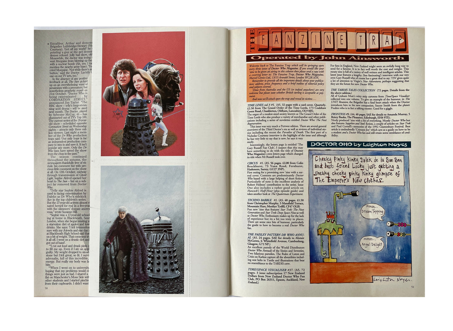 Vintage BBC Doctor Dr Who Magazine Issue Number 211 13th April 1994 - With Free Postcards - Shop Stock Room Find