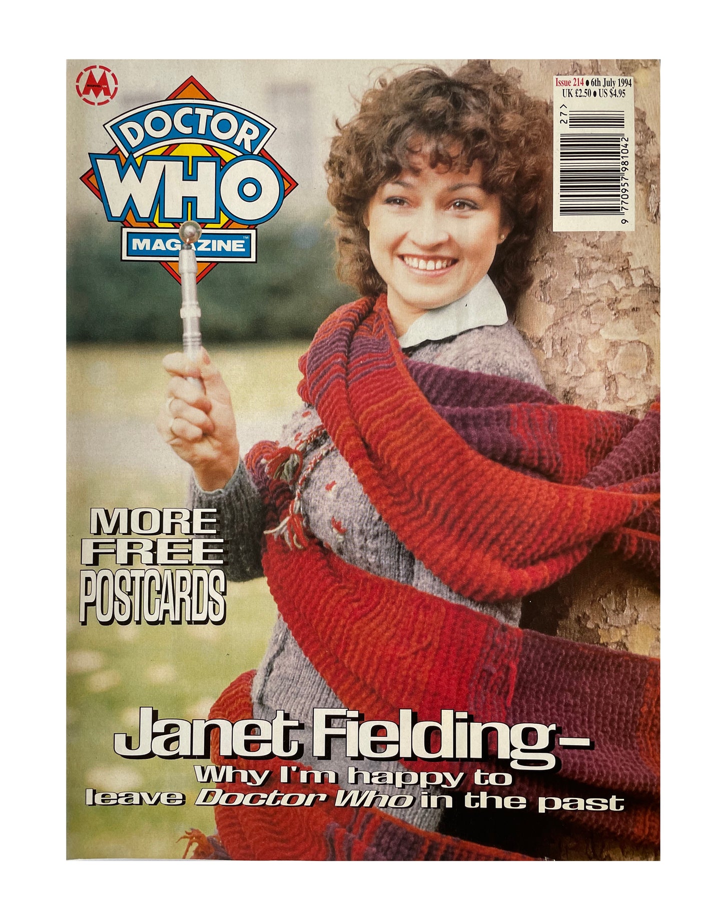 Vintage BBC Doctor Dr Who Magazine Issue Number 214 6th July 1994 - With Free Postcards - Shop Stock Room Find