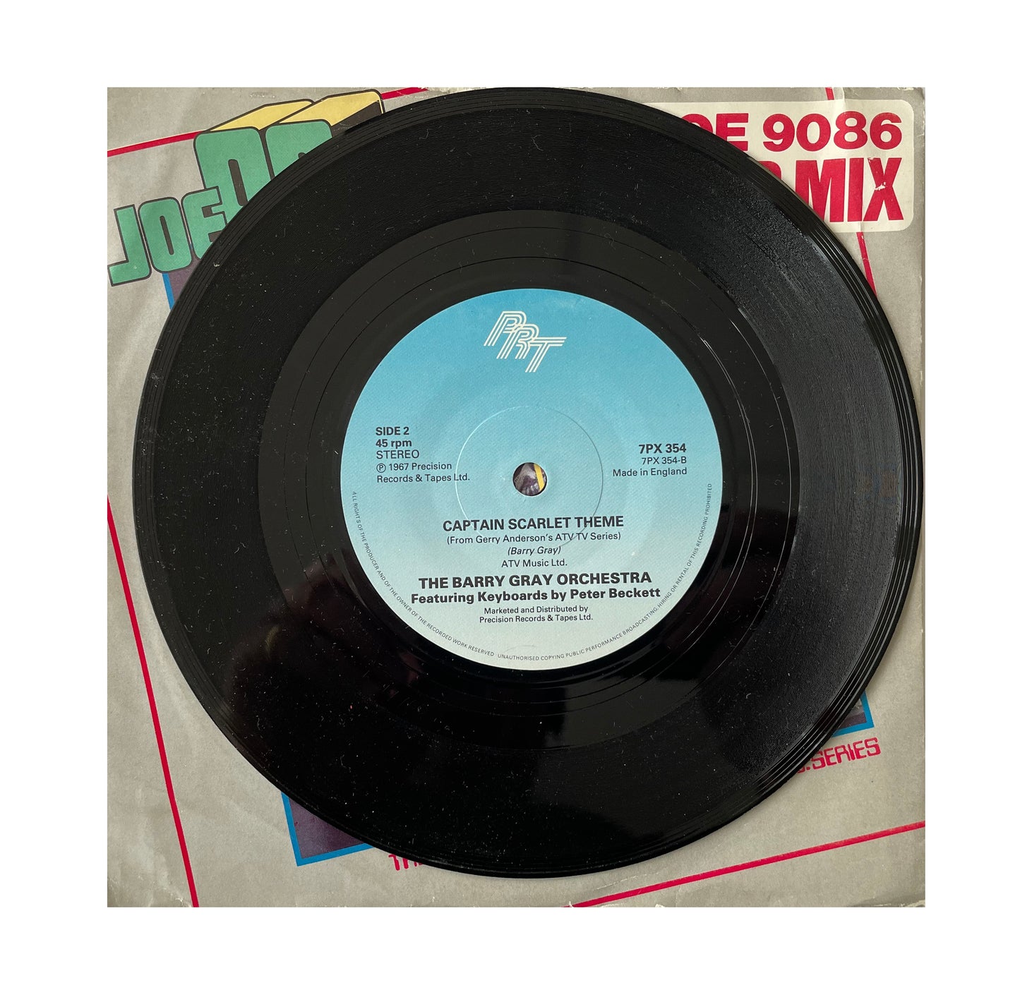 Vintage 1986 Gerry Andersons Joe 90 Joe 9086 Club Mix - 7 Inch Vinyl Record Plus Captain Scarlet Theme