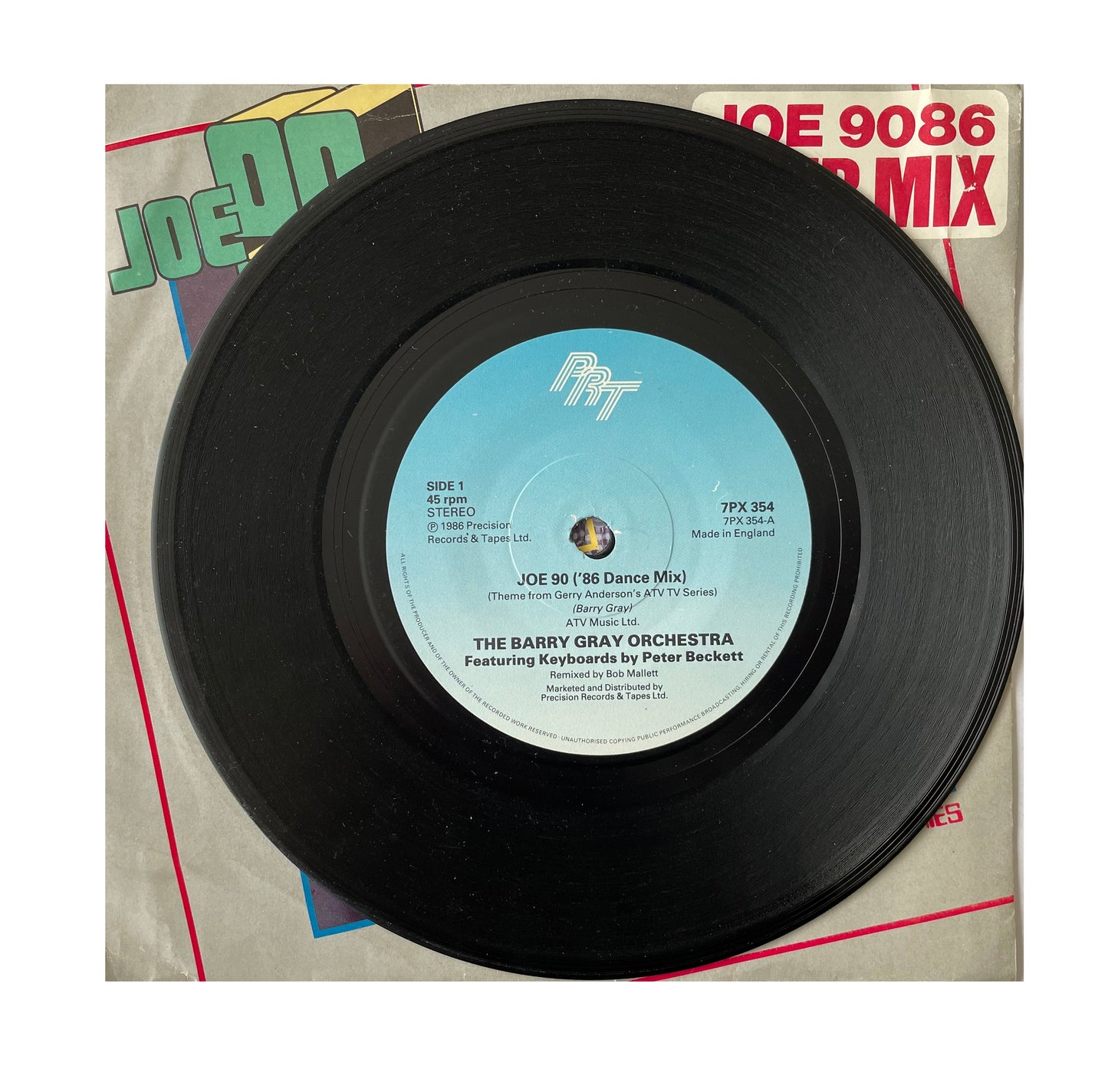 Vintage 1986 Gerry Andersons Joe 90 Joe 9086 Club Mix - 7 Inch Vinyl Record Plus Captain Scarlet Theme