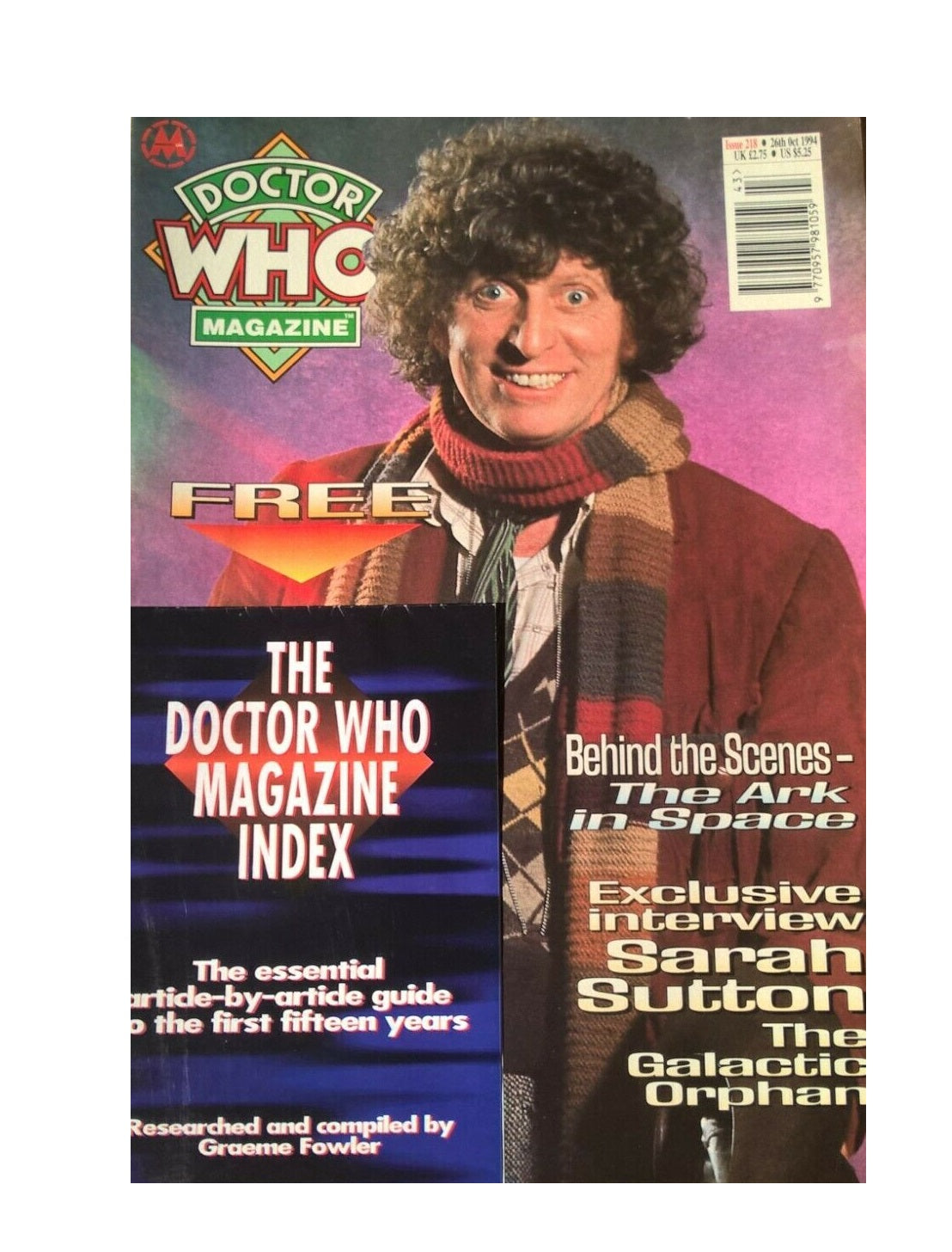 Vintage BBC Doctor Dr Who Magazine Issue Number 218 26th October 1994 - Former Shop Stock