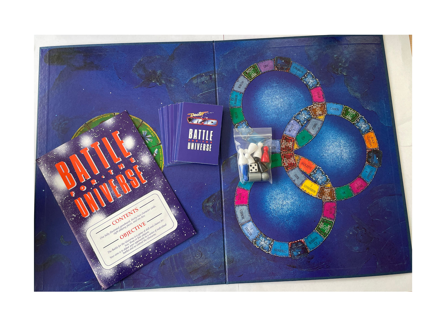 Vintage 1989 Doctor Dr Who The Battle For The Universe Board Game By The Games Team Ltd - Complete In The Original Box
