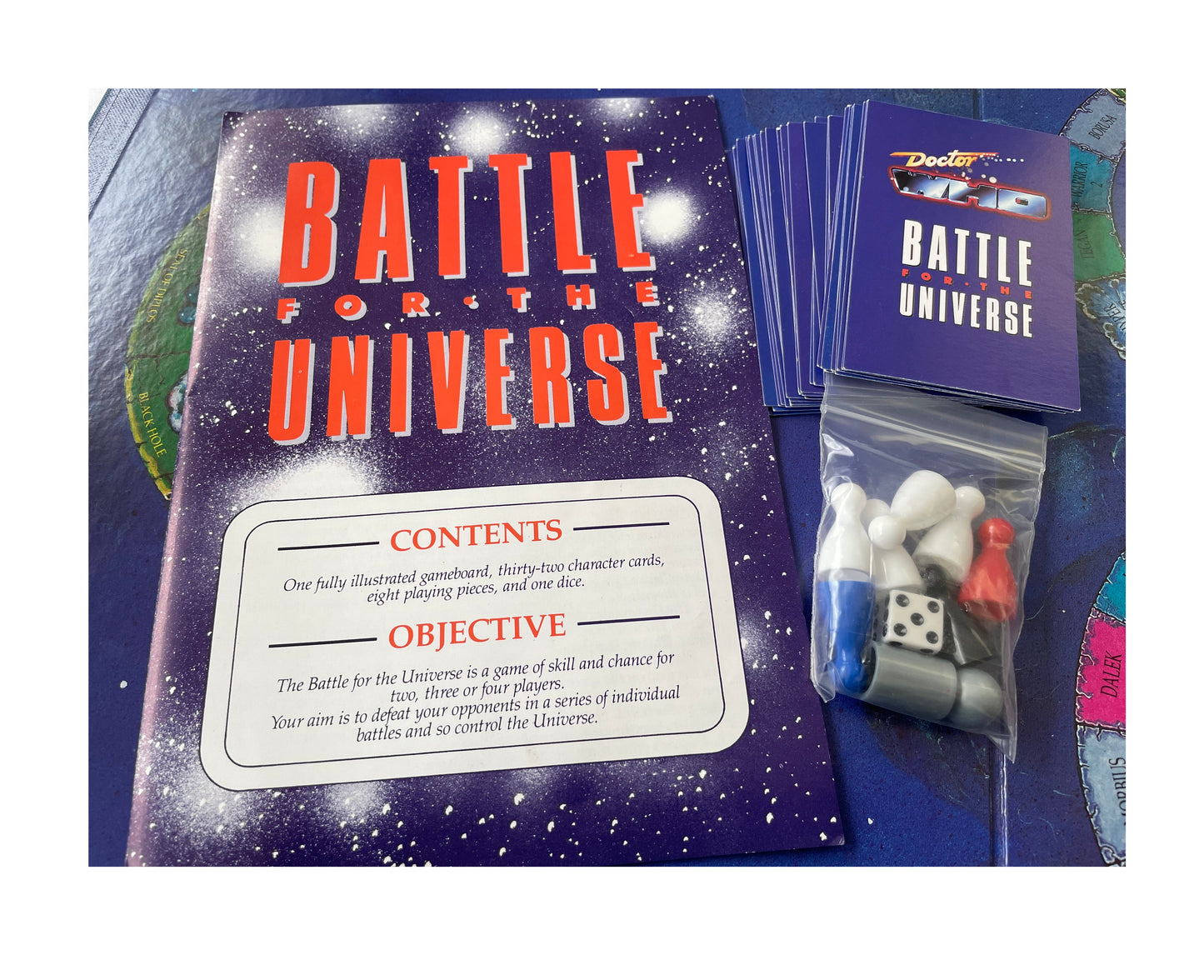 Vintage 1989 Doctor Dr Who The Battle For The Universe Board Game By The Games Team Ltd - Complete In The Original Box