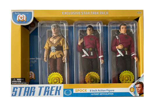 Star Trek The Wrath Of Khan Mego 8 Inch Action Figure Gift Set - Includes Khan, Captain Spock And Admiral Kirk- Brand New Factory Sealed
