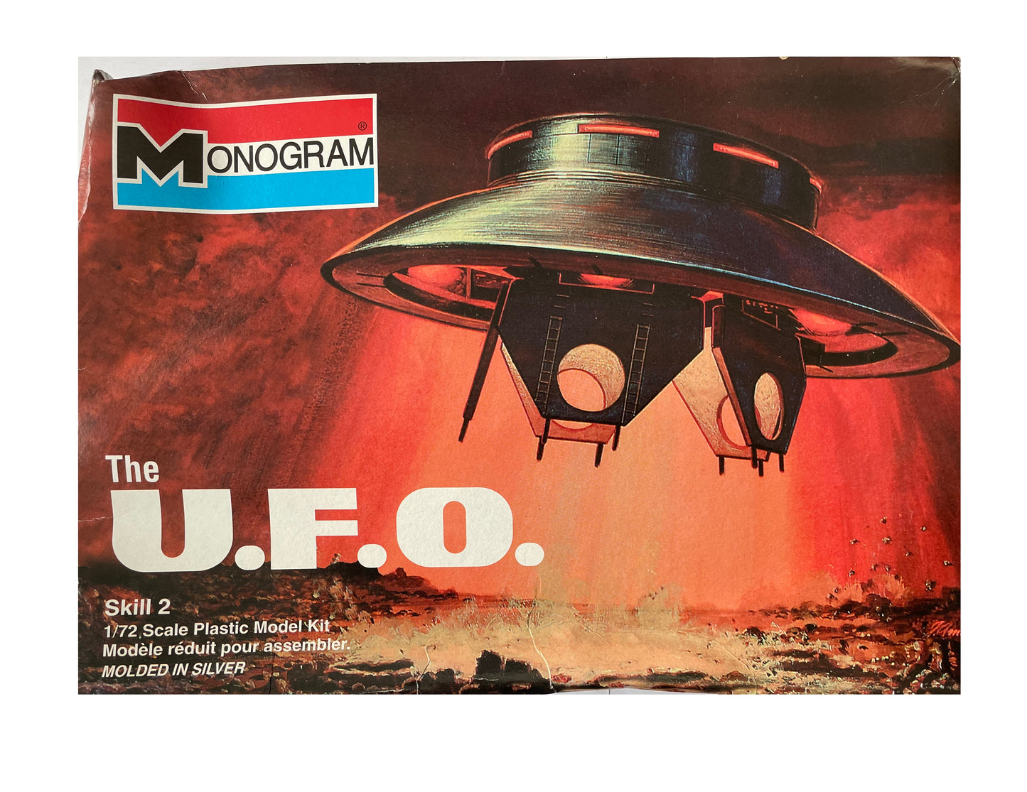 Vintage Monogram 2003 The U.F.O. Flying Saucer 1/72 Scale Plastic Model Kit Moulded In Silver - Factory Sealed Shop Stock Room Find.