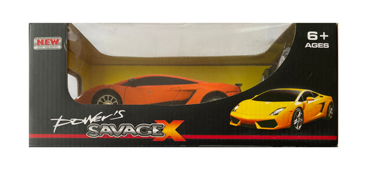 Powers Savage X Full Function Remote Radio Controlled High Performance Orange Lambo Sports Car - New In Box
