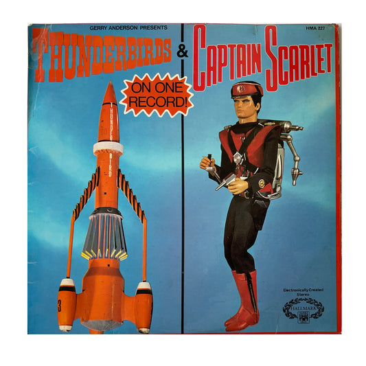 Vintage 1967 Gerry Andersons Presents - Thunderbirds & Captain Scarlet - 33RPM LP Album Record