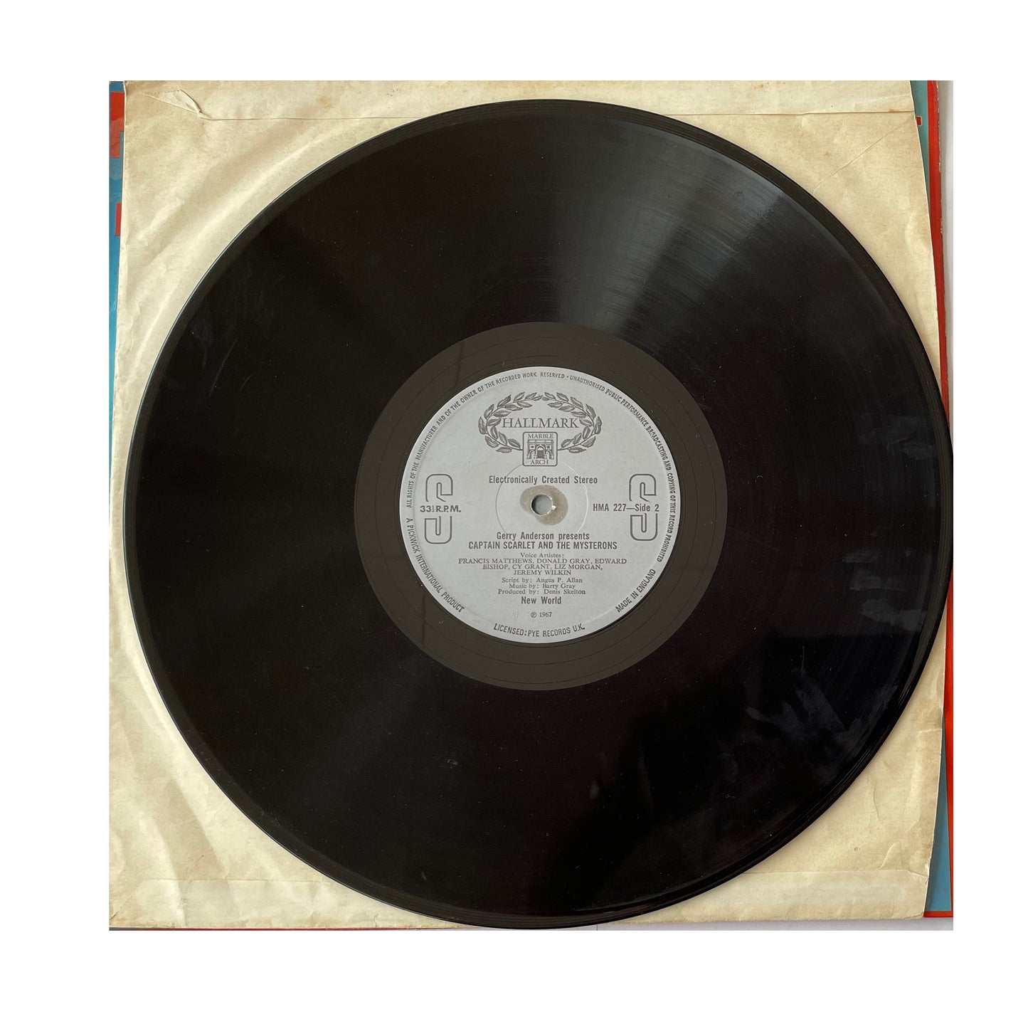Vintage 1967 Gerry Andersons Presents - Thunderbirds & Captain Scarlet - 33RPM LP Album Record