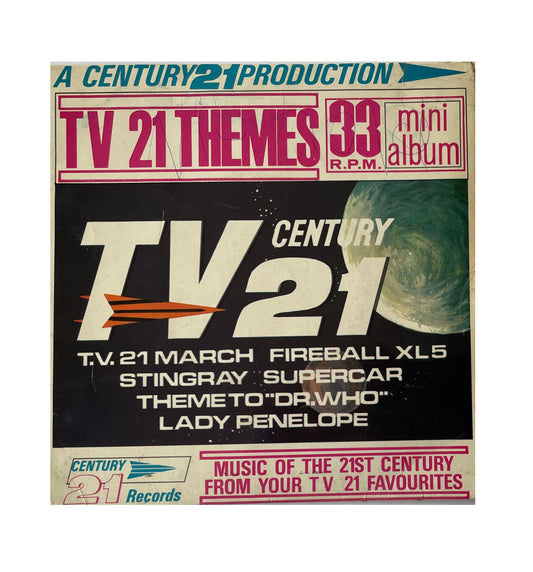 Vintage 1965 Gerry Andersons A Century 21 Production - TV 21 Themes - 33RPM Mini Album Vinyl Record