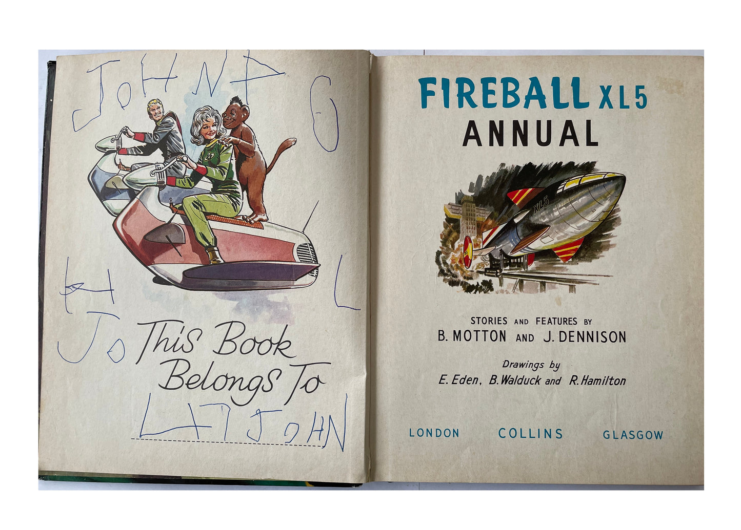 Vintage Ultra Rare Gerry Andersons Fireball XL5 Annual 1966