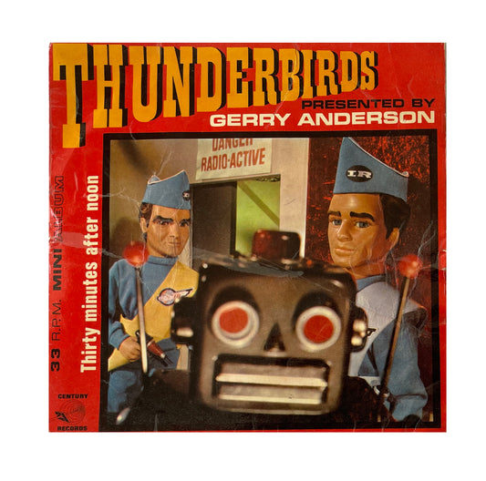 Vintage 1967 Gerry Andersons A Century 21 Production - Thunderbirds - Thirty Minutes After Noon - 33RPM Mini Album - 21 Minutes Of Adventure Vinyl Record