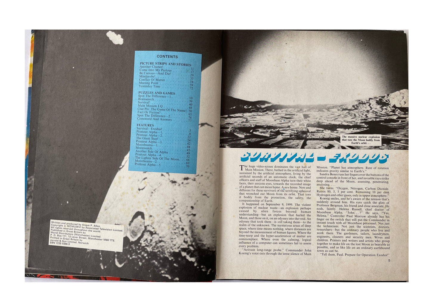 Vintage Gerry Andersons Space 1999 Annual 1977 - Fantastic Condition