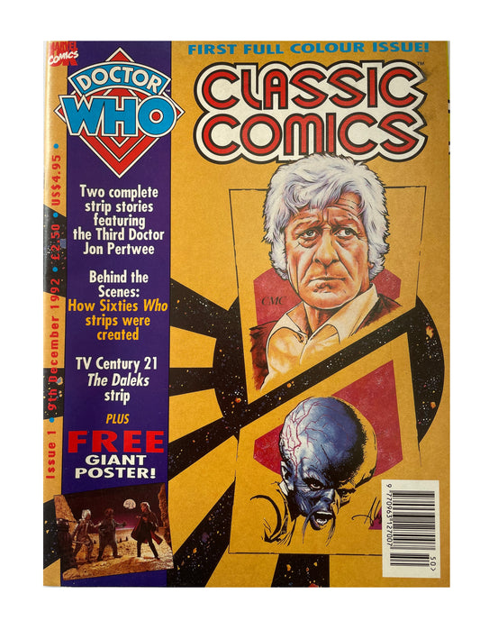 Vintage 1992 Ultra Rare - Marvel Comics Doctor Dr Who Classic Comics First Full Colour Issue Comic 9th December 1992 - Brand New Shop Stock Room Find