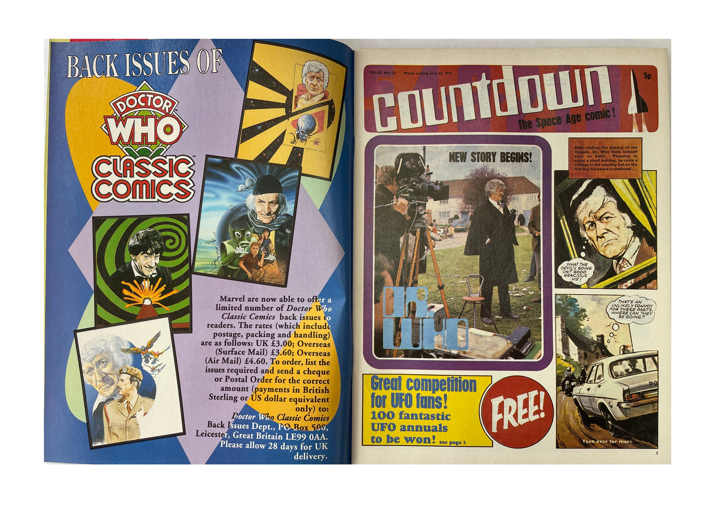 Vintage 1993 Marvel Doctor Who Classic Comics Third Full Colour Issue Comic 3rd February 1993 - Brand New Shop Stock Room Find