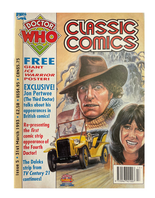 Vintage 1993 Marvels Doctor Dr Who Classic Comics Fifth Full Colour Issue Comic 31st March 1993 - Brand New Shop Stock Room Find