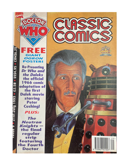 Vintage 1993 Marvels Doctor Dr Who Classic Comics Full Colour Issue 9 Comic 21st July 1993 - Brand New Shop Stock Room Find