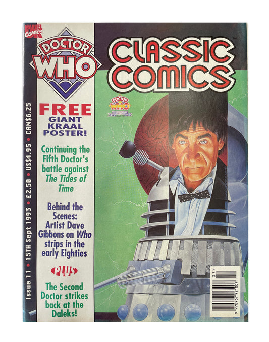 Vintage 1993 Marvels Doctor Dr Who Classic Comics Full Colour Issue 11 Comic 15th September 1993 - Brand New Shop Stock Room Find