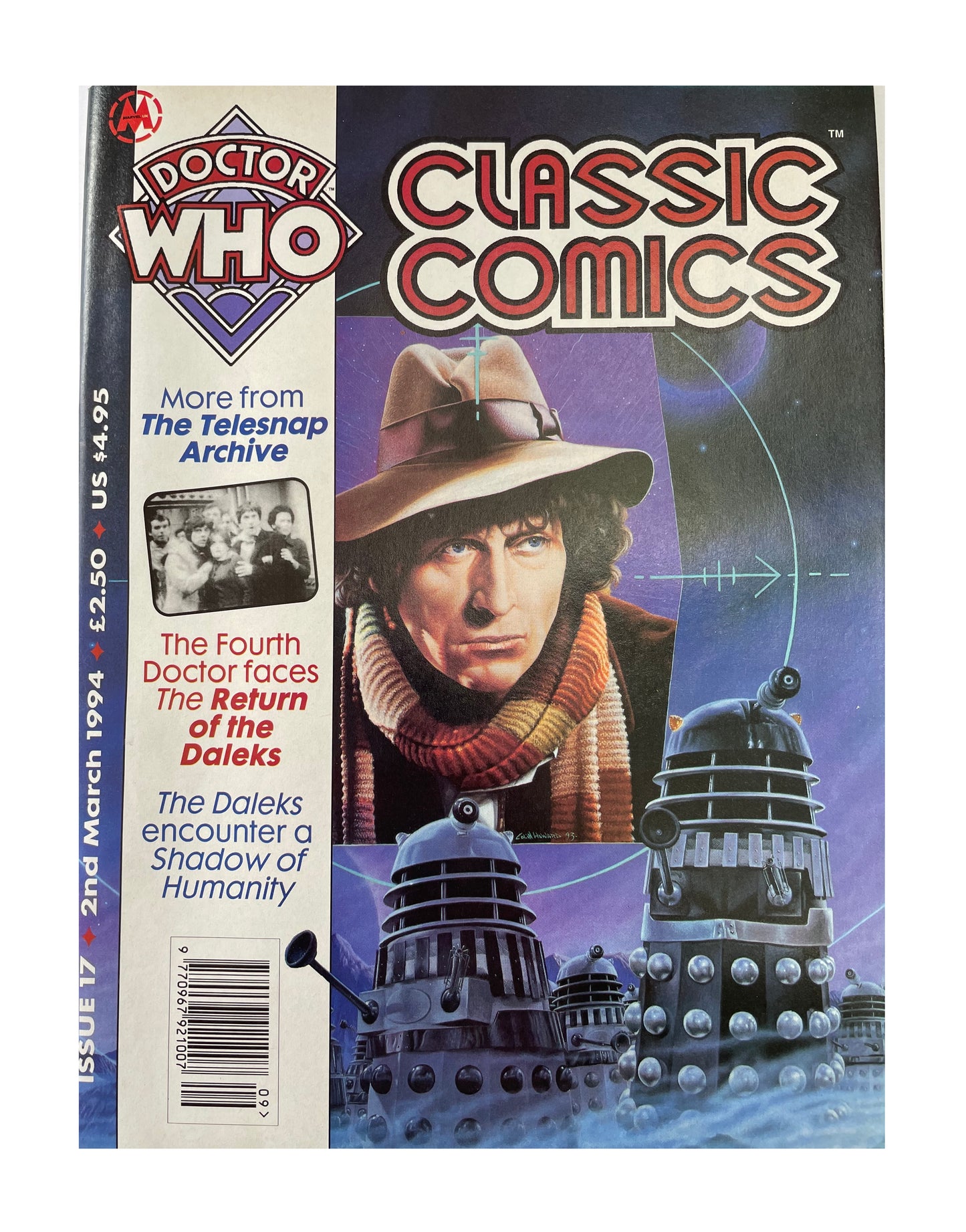 Vintage 1994 Marvels Doctor Dr Who Classic Comics Full Colour Issue 17 Comic 2nd March 1994 - Brand New Shop Stock Room Find