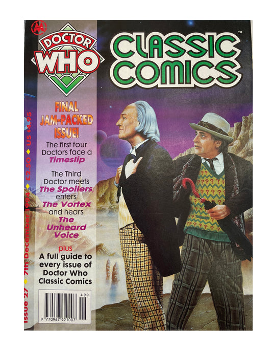 Vintage 1994 Marvels Doctor Dr Who Classic Comics Full Colour The Final Jam Packed Issue No. 27 Comic 7th December 1994 - Brand New Shop Stock Room Find