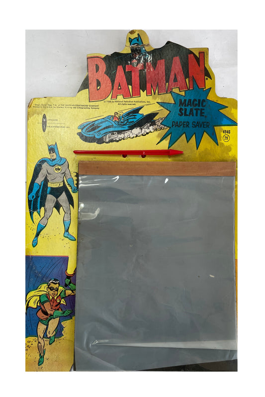 Vintage 1966 Batman - Magic Slate Paper Saver With Stylus On The Original Card