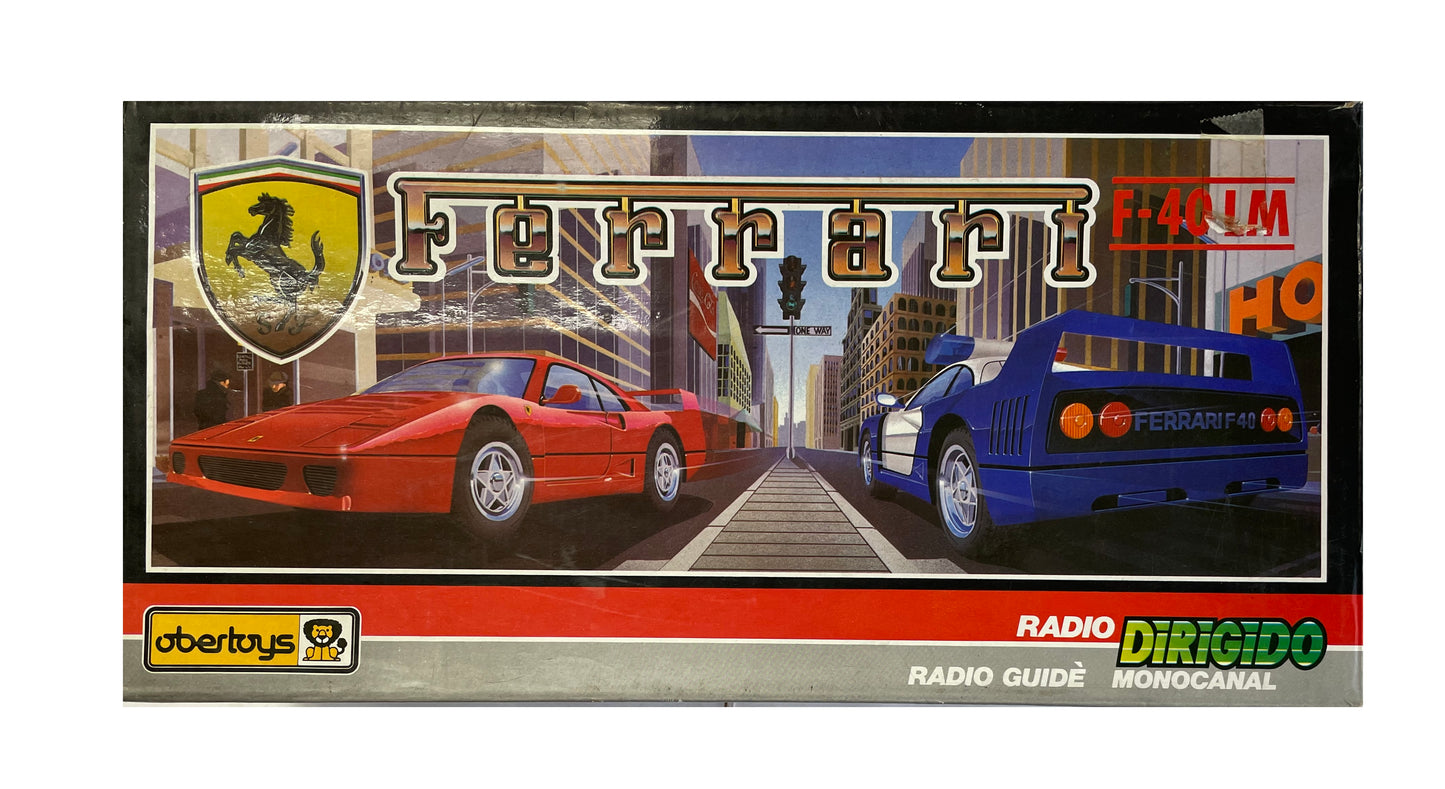 Vintage 1970's Obertoys Ferrari Red F-40LM Radio Controlled Super Car - Fantastic Condition - In The Original Box