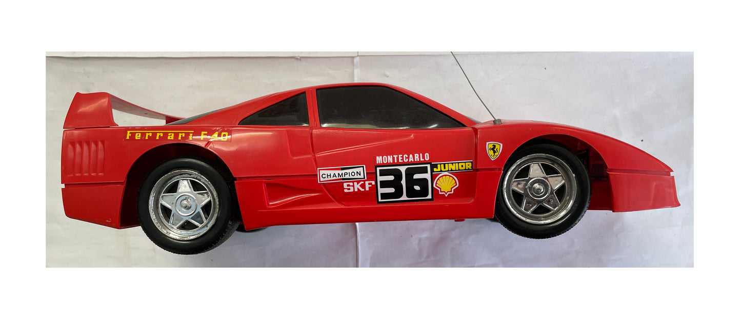 Vintage 1970's Obertoys Ferrari Red F-40LM Radio Controlled Super Car - Fantastic Condition - In The Original Box