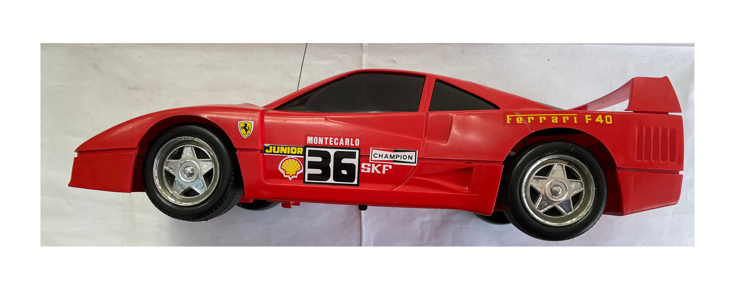 Vintage 1970's Obertoys Ferrari Red F-40LM Radio Controlled Super Car - Fantastic Condition - In The Original Box