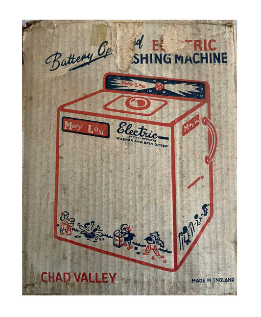 Vintage 1950's /1960's Chad Mary Lou Battery Operated Electric Washing Machine And Spin Dryer Valley - Fully Working In The Original Box.