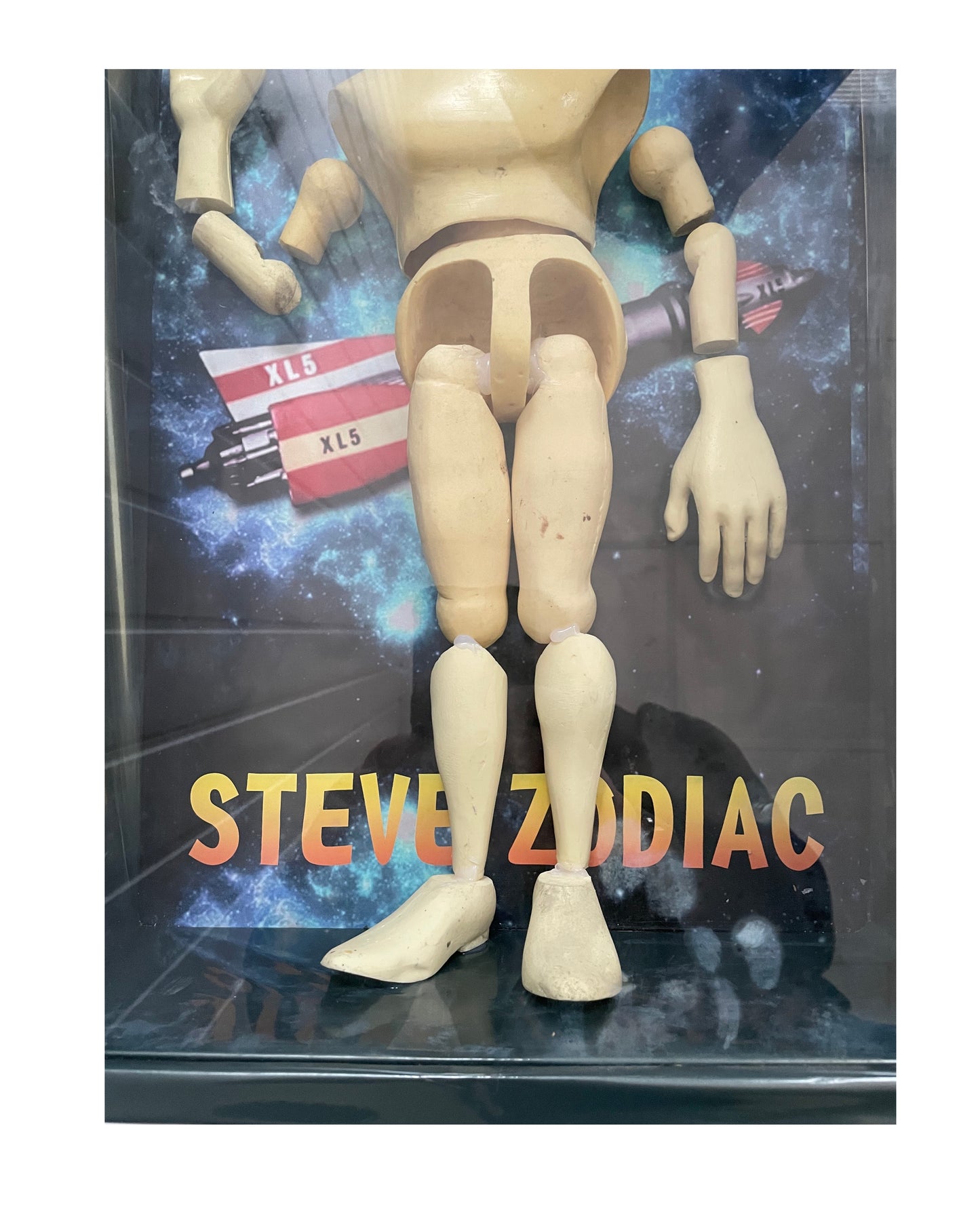 Vintage Gerry Andersons Fireball XL5 Steve Zodiac Full Size Pocket Model Display In Case With Background Card - Unique Item