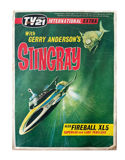 Vintage Ultra Rare October 1965 TV Century 21 International Extra Comic Magazine With Gerry Andersons Stingray - Fantastic Condition