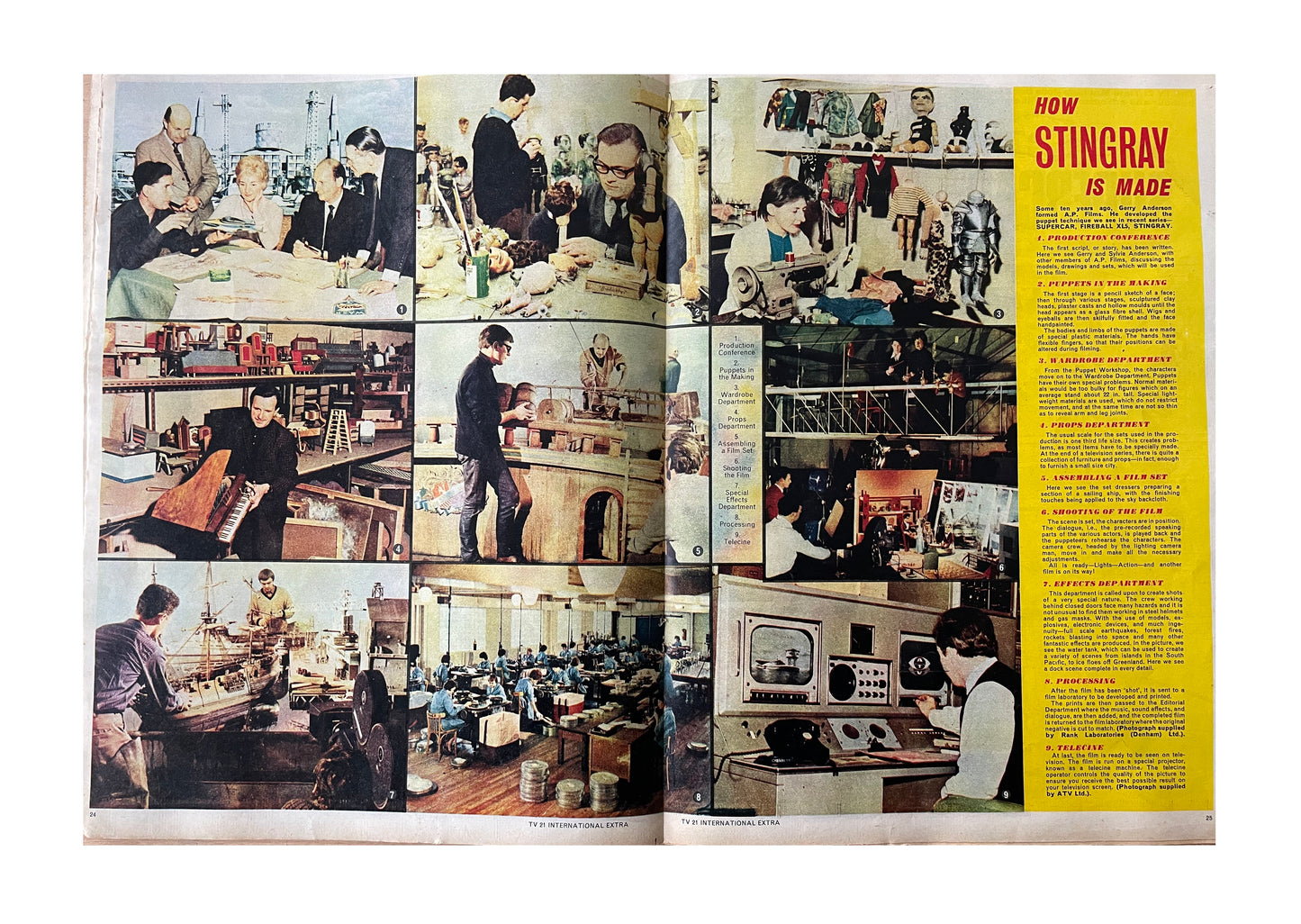 Vintage Ultra Rare October 1965 TV Century 21 International Extra Comic Magazine With Gerry Andersons Stingray - Fantastic Condition