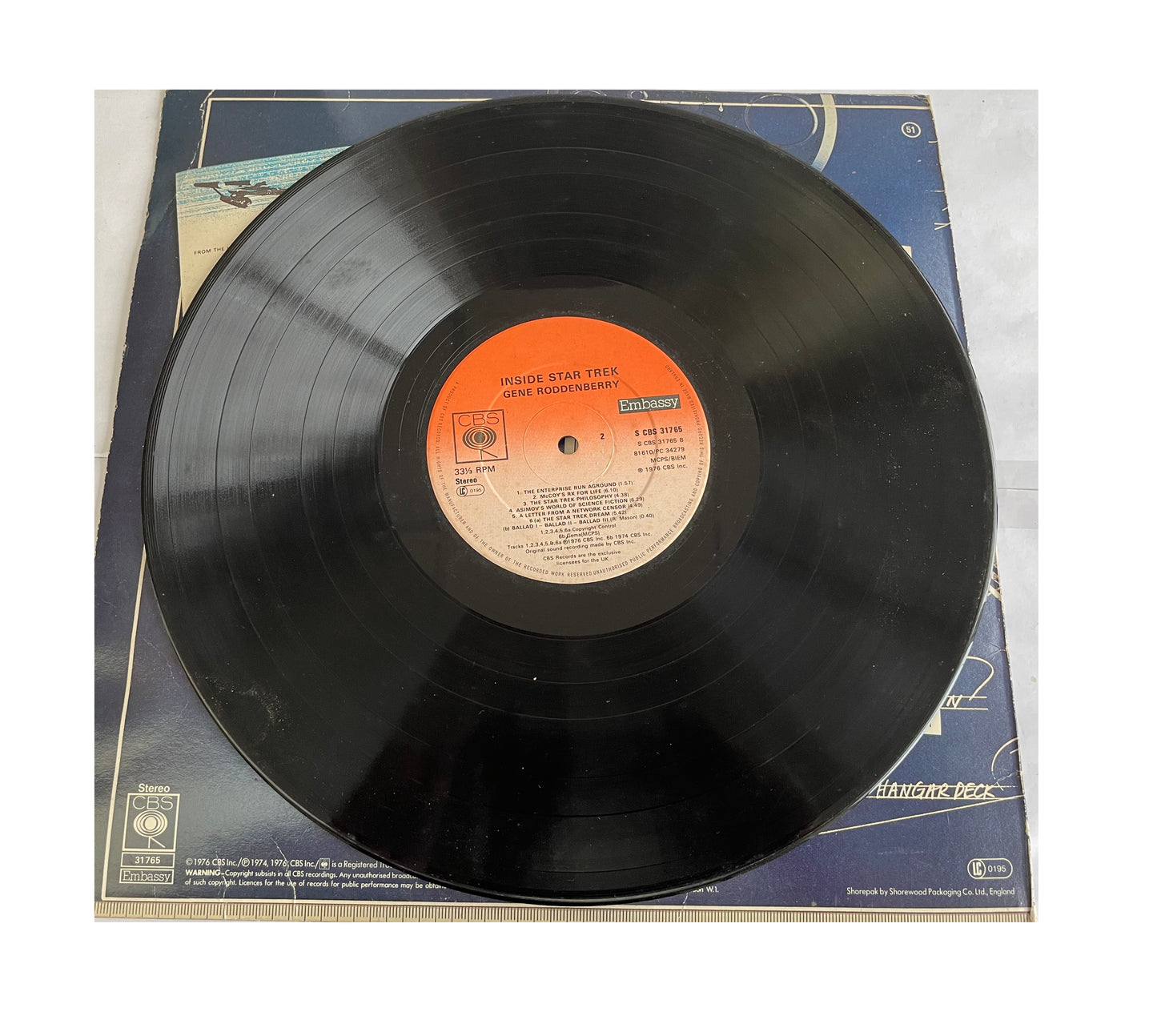 Vintage 1976 Inside Star Trek 12" Vinyl Record Album