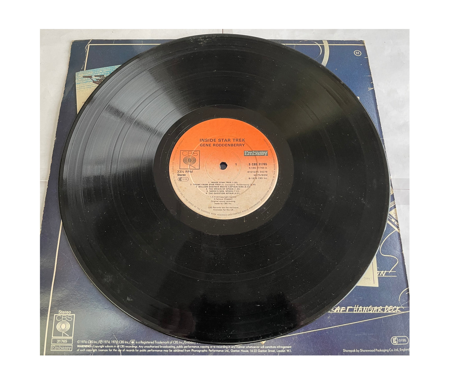 Vintage 1976 Inside Star Trek 12" Vinyl Record Album