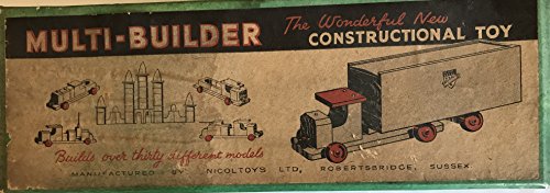 Ultra Rare Vintage 1940's / 1950's Multi-Builder The Wonderful New Constructional Toy Set Number 1 By Nicoltoys Ltd - Unsold Shop Stock Room Find