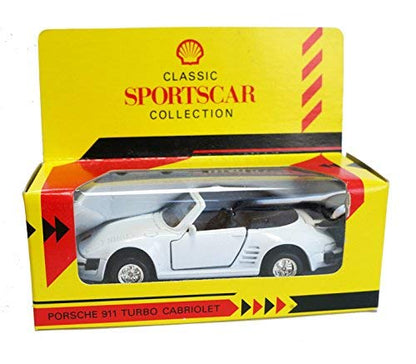 Vintage Shell Classic Sportscar Collection 1:43 Scale Die-Cast 911 Turbo Cabriolet Model Vehicle Mint Condition In Original Box