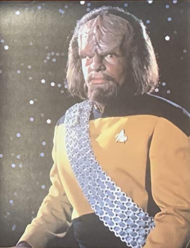 Vintage 1992 Trek The Next Generation Lieutenant Worf Large Glossy Postcard Photo 10 x 8 Inches - Brand New Shop Stock Room Find