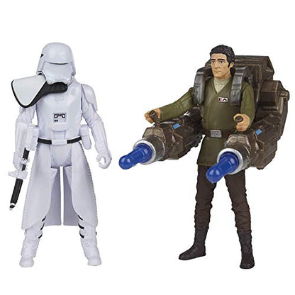 Star Wars The Force Awakens First Order Snowtrooper Officer and Resistance Pilot Poe Dameron Action Figure Set