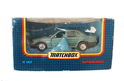 Superkings Vintage 1988 Matchbox Die-Cast K 147 Pail Blue BM 750i Replica Model Vehicle - In Original Box Shop Stock Room Find