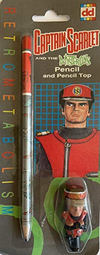 Vintage 1993 Gerry Andersons Captain Scarlet And The Mysterons Pencil And Captain Scarlet Pencil Top Set Factory Sealed Shop Stock Room Find